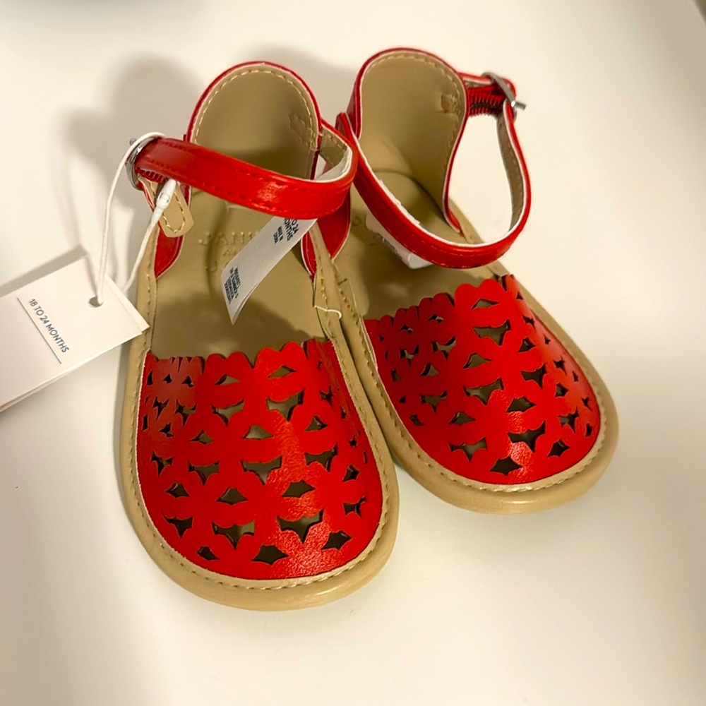 NWT red Janie and Jack baby girl sandals! ❤️